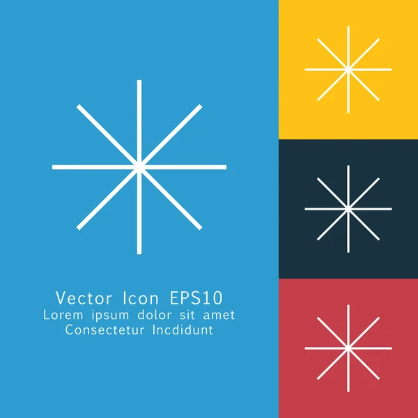 Icono de asterisco de línea delgada — Vector de stock