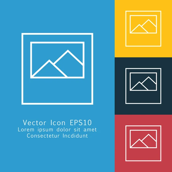Icono de imagen de línea delgada — Vector de stock