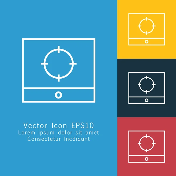 Screenshot-Symbol für dünne Linie — Stockvektor