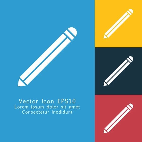 Icono de lápiz sólido — Vector de stock