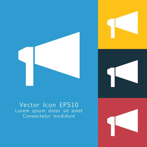 Solid bullhorn icon — Stock Vector
