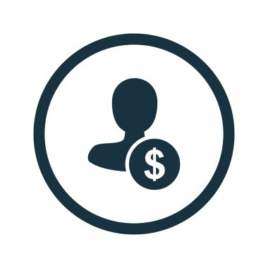 Dört renk katı erkek kullanıcı simgesi