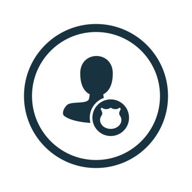 Dört renk katı erkek kullanıcı simgesi