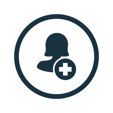 Dört renk katı kadın kullanıcı simgesi