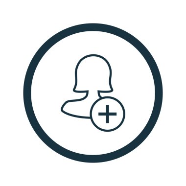 Dört renk katı kadın kullanıcı simgesi