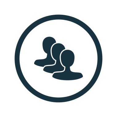 Dört renk katı kullanıcı iletişim simgesini