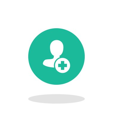 Dört renk katı erkek kullanıcı simgesi