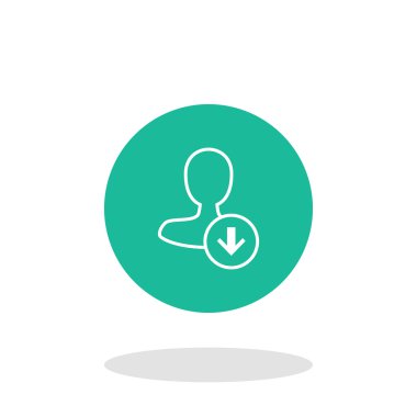 Dört renk katı erkek kullanıcı simgesi