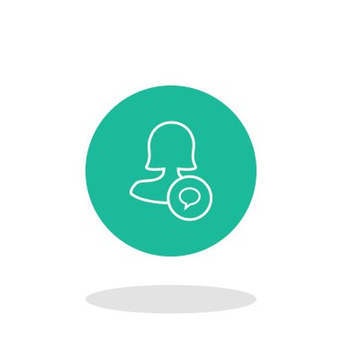 Dört renk katı kadın kullanıcı simgesi