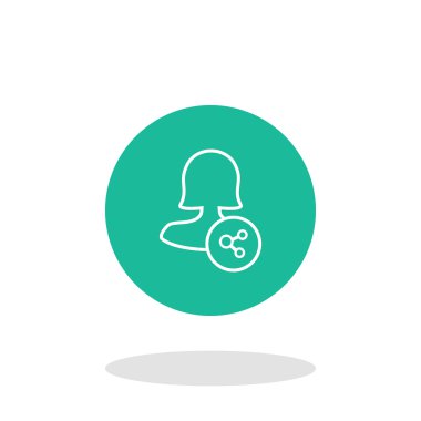 Dört renk katı kadın kullanıcı simgesi