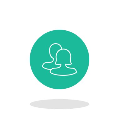 Dört renk katı kullanıcı iletişim simgesini