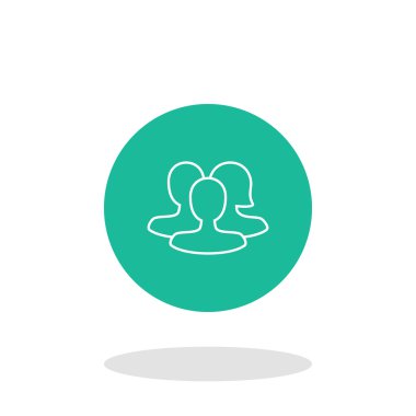 Dört renk katı kullanıcı iletişim simgesini