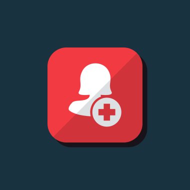 Dört renk katı kadın kullanıcı simgesi