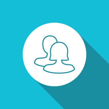 Dört renk katı kullanıcı iletişim simgesini