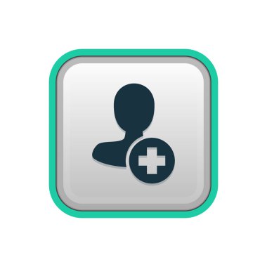 Dört renk katı erkek kullanıcı simgesi