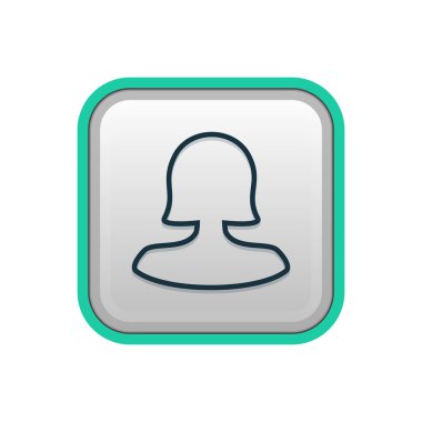 Dört renk katı kadın kullanıcı simgesi