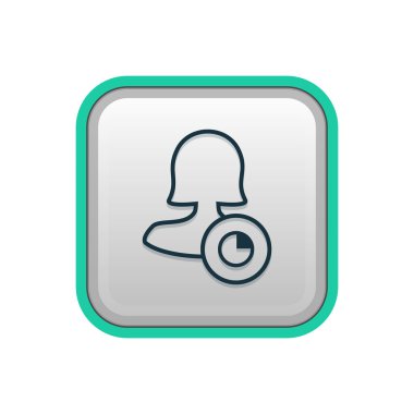 Dört renk katı kadın kullanıcı simgesi