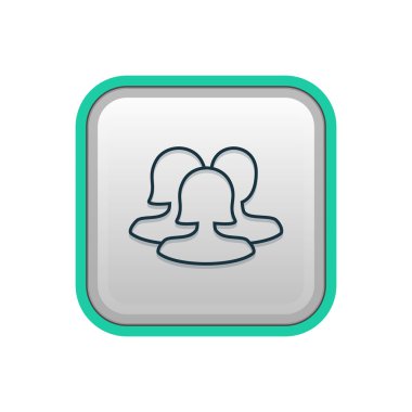 Dört renk katı kullanıcı iletişim simgesini