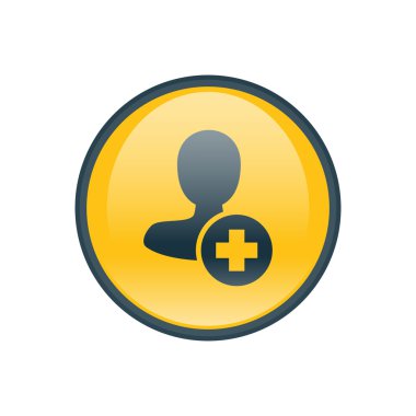 Dört renk katı erkek kullanıcı simgesi