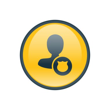 Dört renk katı erkek kullanıcı simgesi