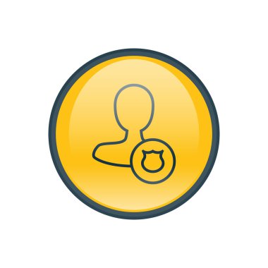 Dört renk katı erkek kullanıcı simgesi