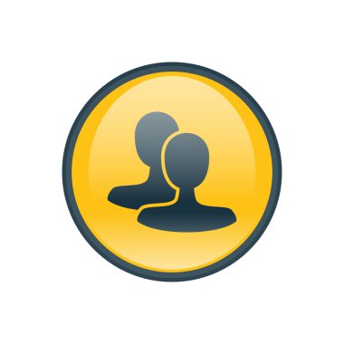 Dört renk katı kullanıcı iletişim simgesini