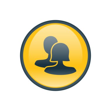 Dört renk katı kullanıcı iletişim simgesini