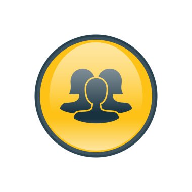 Dört renk katı kullanıcı iletişim simgesini