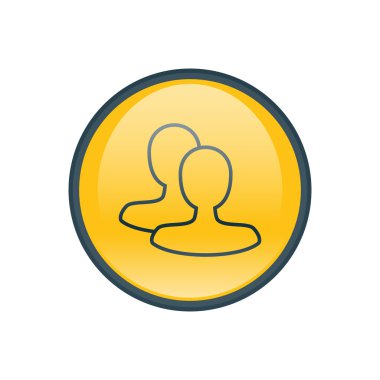 Dört renk katı kullanıcı iletişim simgesini