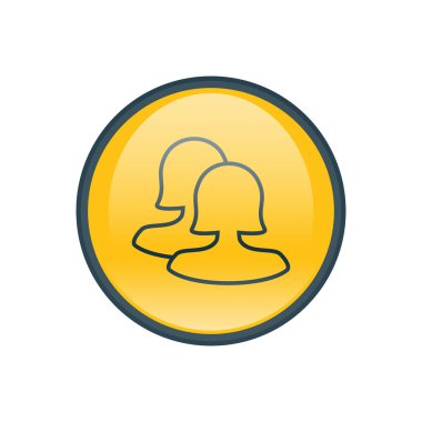 Dört renk katı kullanıcı iletişim simgesini