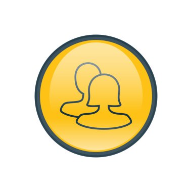 Dört renk katı kullanıcı iletişim simgesini