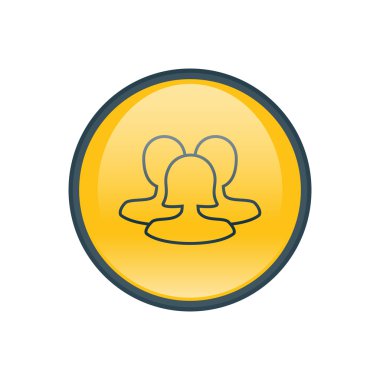 Dört renk katı kullanıcı iletişim simgesini