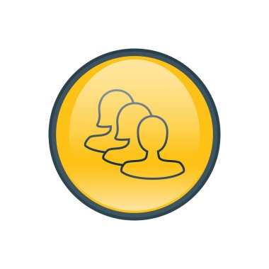 Dört renk katı kullanıcı iletişim simgesini