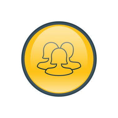 Dört renk katı kullanıcı iletişim simgesini