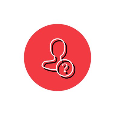 Dört renk katı erkek kullanıcı simgesi