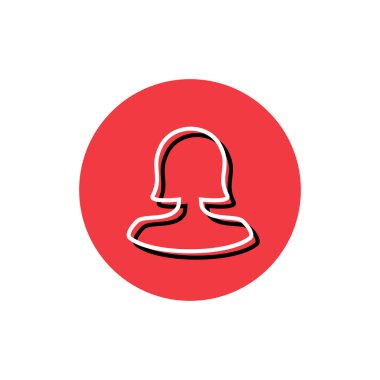 Dört renk katı kadın kullanıcı simgesi