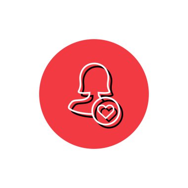 Dört renk katı kadın kullanıcı simgesi