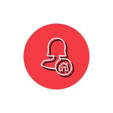 Dört renk katı kadın kullanıcı simgesi