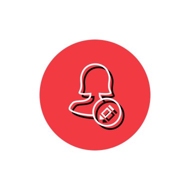 Dört renk katı kadın kullanıcı simgesi