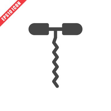 Tirbüşon simgesinin vektör çizimi