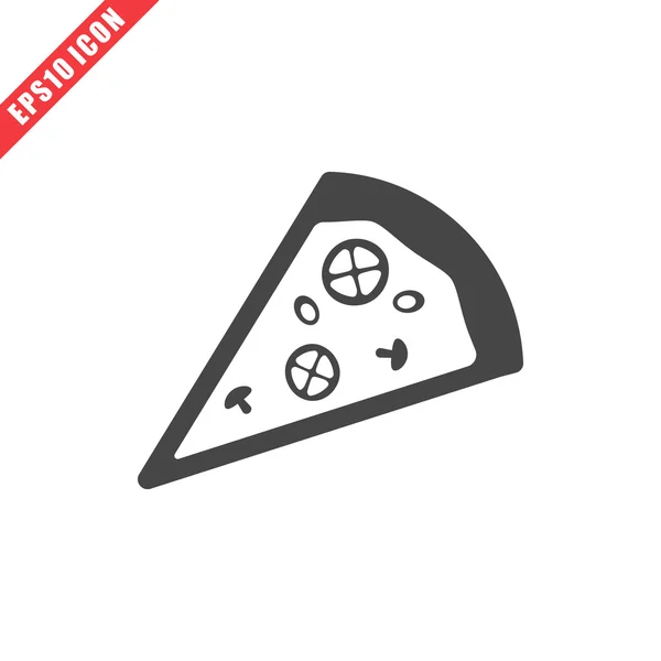 Vector illustration of pizza icon — Stock Vector