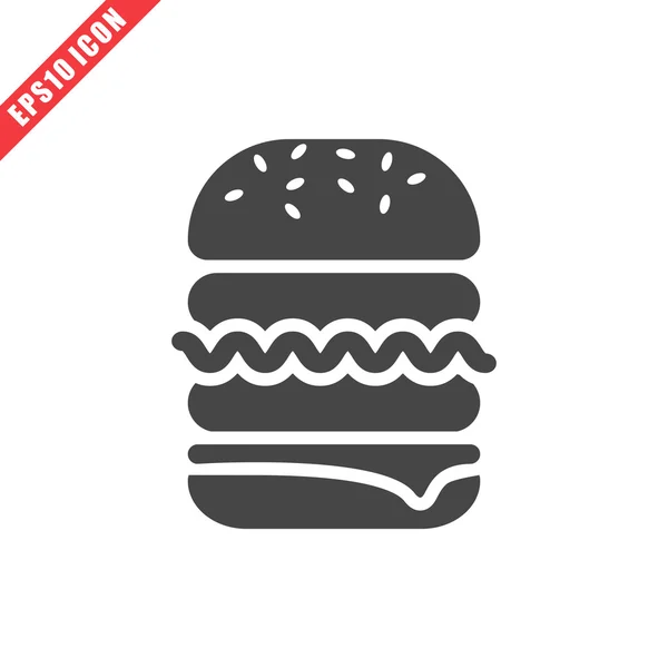 Vector illustration of burger icon — Stock Vector