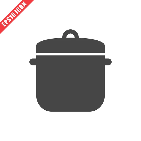 Vector illustration of saucepan icon — Stock Vector