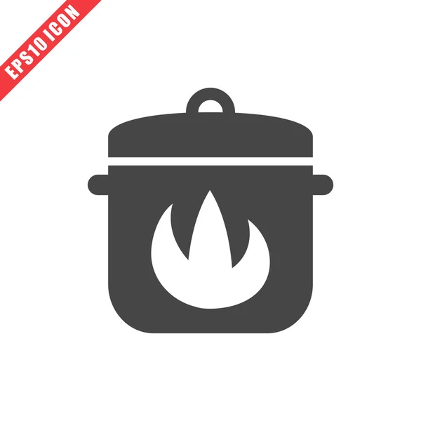 Vector illustration of cooking pan icon — Stock Vector