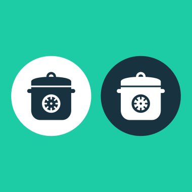 Multicooker simge vektör çizim