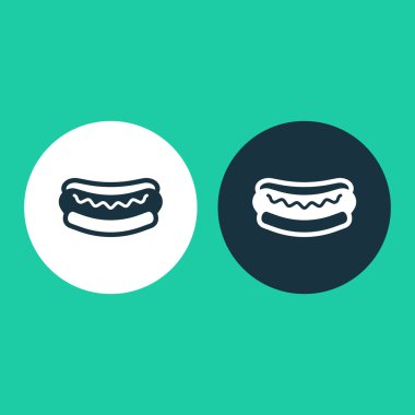 Hot dog simgesinin vektör illüstrasyonu