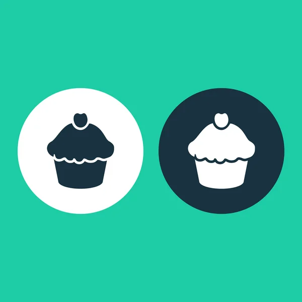 Vector illustratie van cupcake icoon — Stockvector