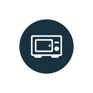 Mikrodalga simgesinin vektör illüstrasyonu