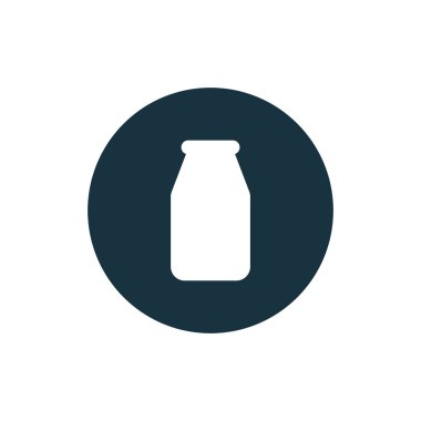 Süt şişesi simge vektör çizim