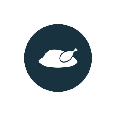 Tavuk simgesinin vektör illüstrasyonu